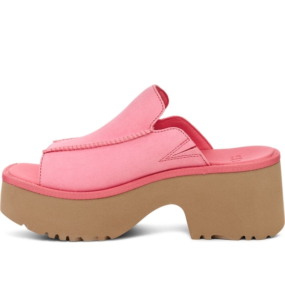 UGG Pink Newest Platform Slide Sandals Heels - Picture 3 of 12